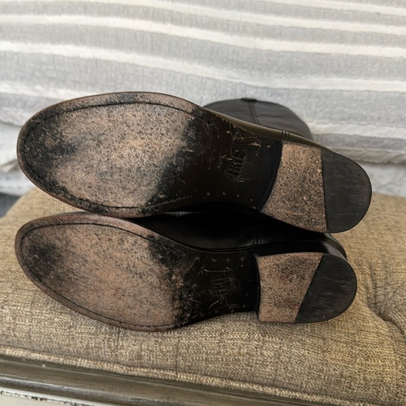 Frye Melissa Black Leather Tall Boots - Picture 6 of 12